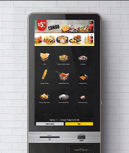 Customer self ordering kiosk